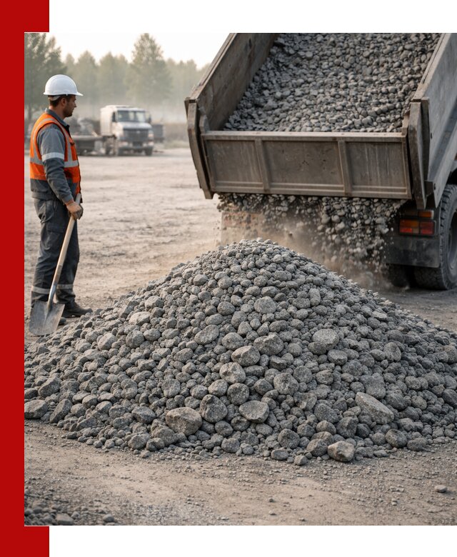 Гранитный щебень фракции 100–201 для строительства в калуге