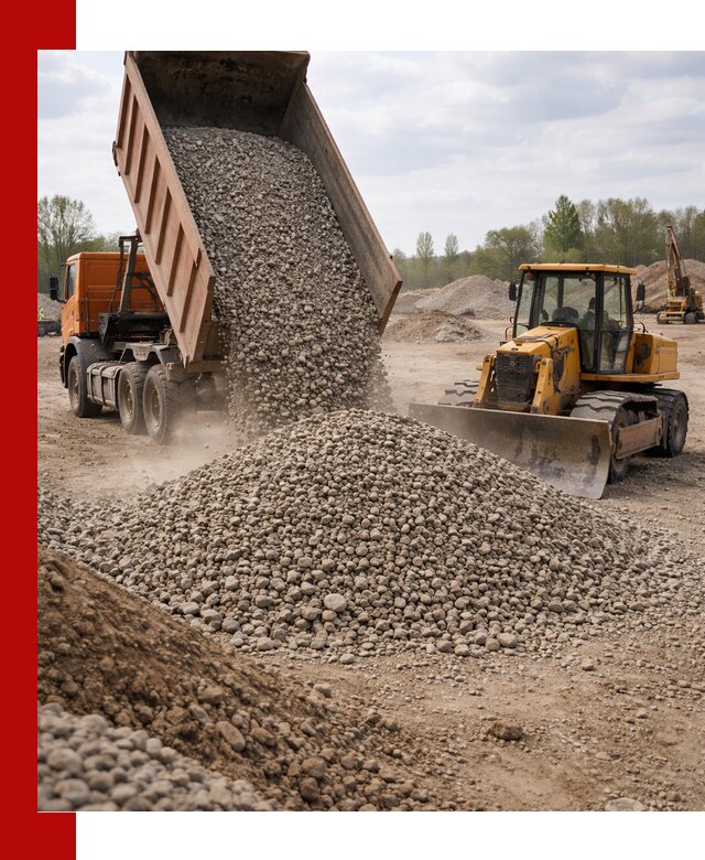 Доставка гравийного щебня фракции 40-70 в калуге