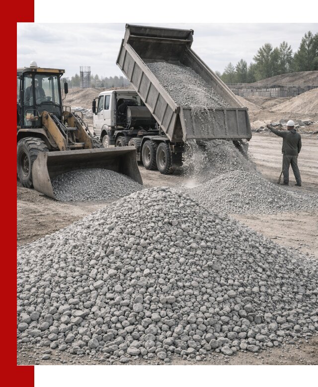 Доставка известнякового щебня фр. 5–20 в калуге