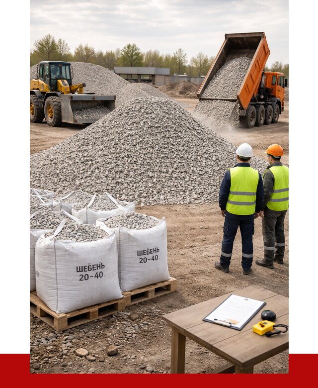 Известняковый щебень 20-40 в калуге от 2124 р. ПРОНЕРУДКлг