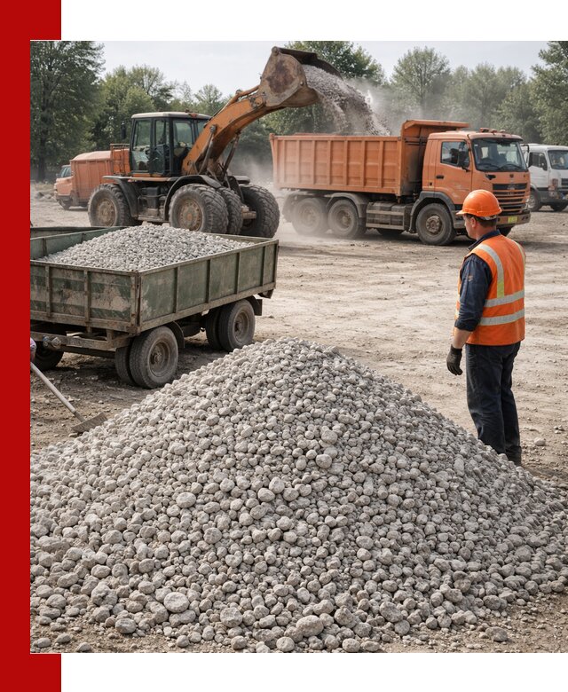 Доставка известнякового щебня фракция 20–40 в калуге