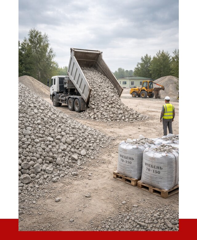 Известняковый щебень фракция 70-150 в калуге от 1264 р. | ПРОНЕРУДКлг