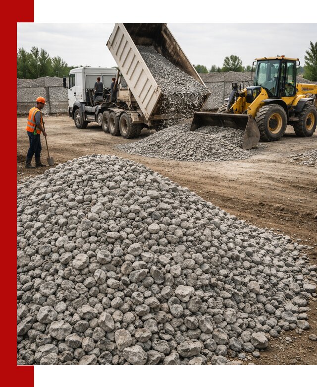 Доставка бетонного щебня фракции 40-70 в калуге