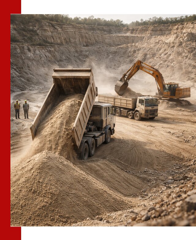 Карьерный песок навалом с доставкой в калуге