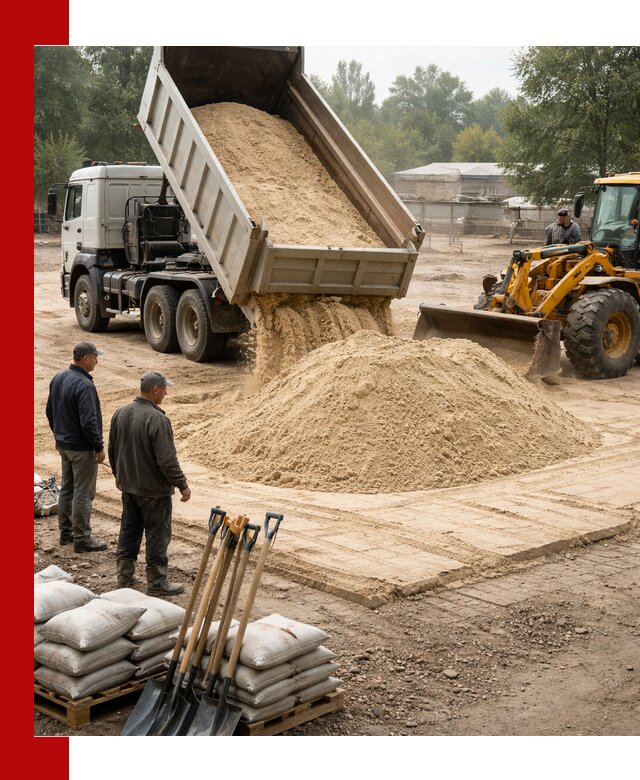 Доставка мытого песка в калуге с самосвалами по выгодной цене