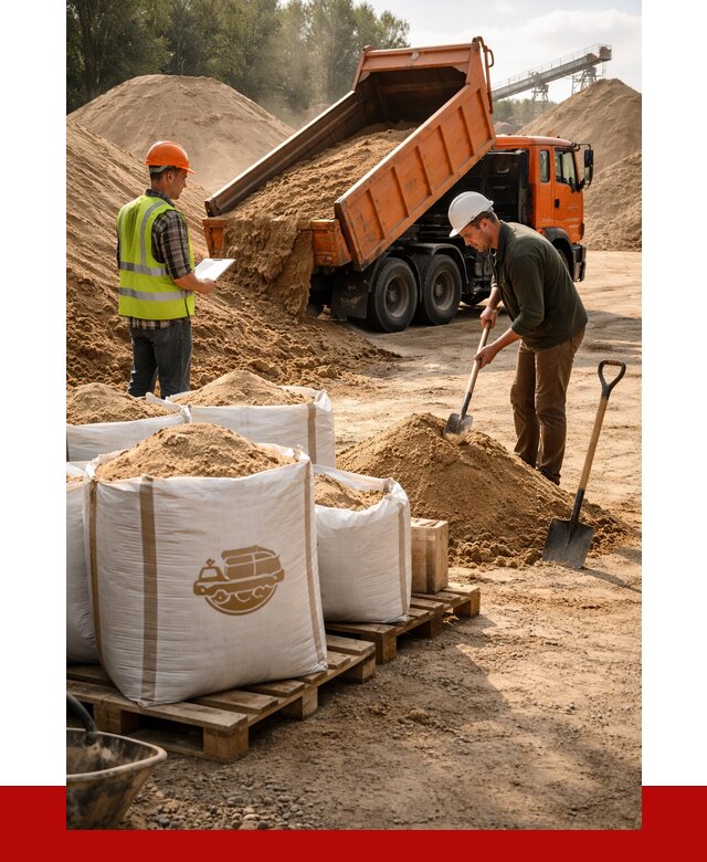 Строительный песок в калуге от 2225 р. с доставкой, ПРОНЕРУДКлг