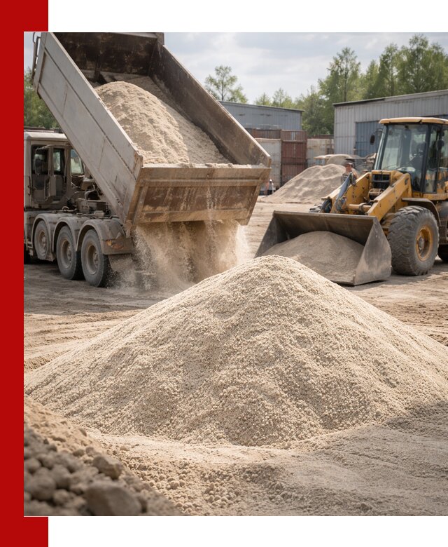 Кварцевый песок с доставкой в калуге для строительных работ