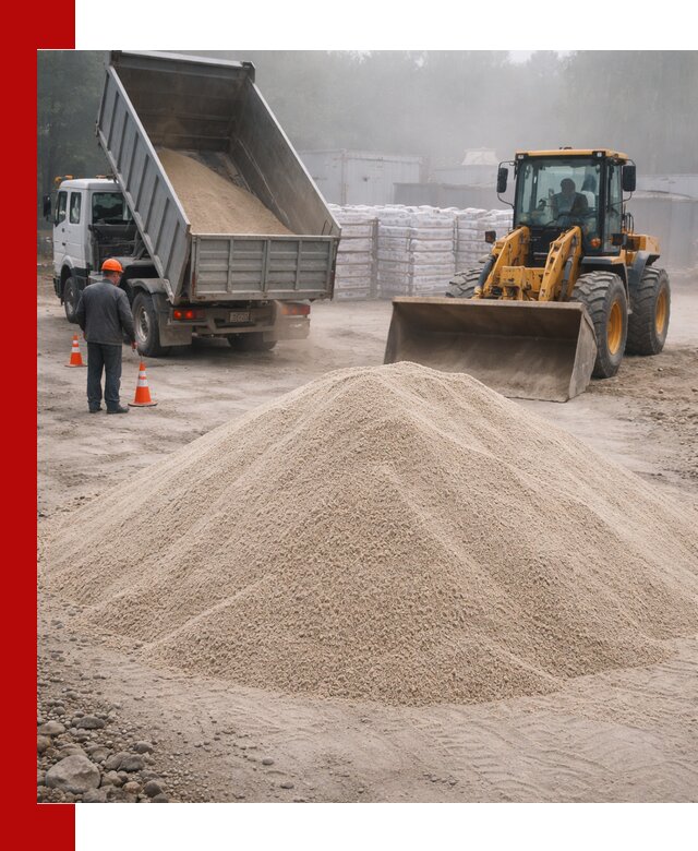 Кварцевый песок фракция 0–8 для стройработ в калуге