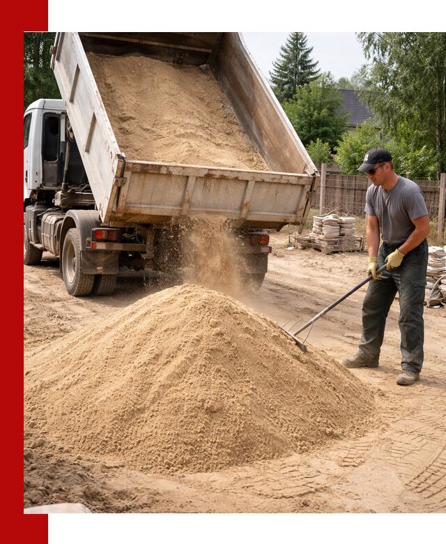 Доставка сухого песка самосвалами в калуге