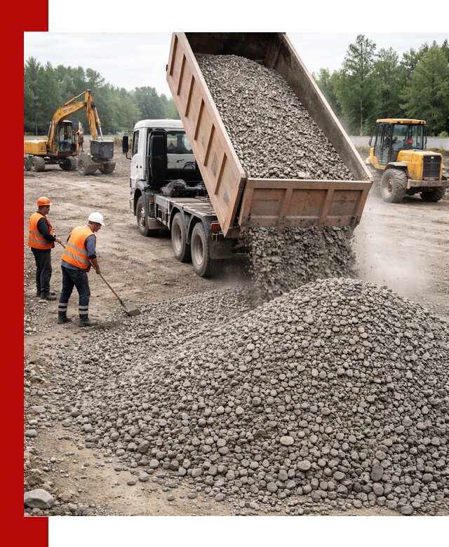 Доставка гравия фракции 40-70 в калуге оптом и в розницу