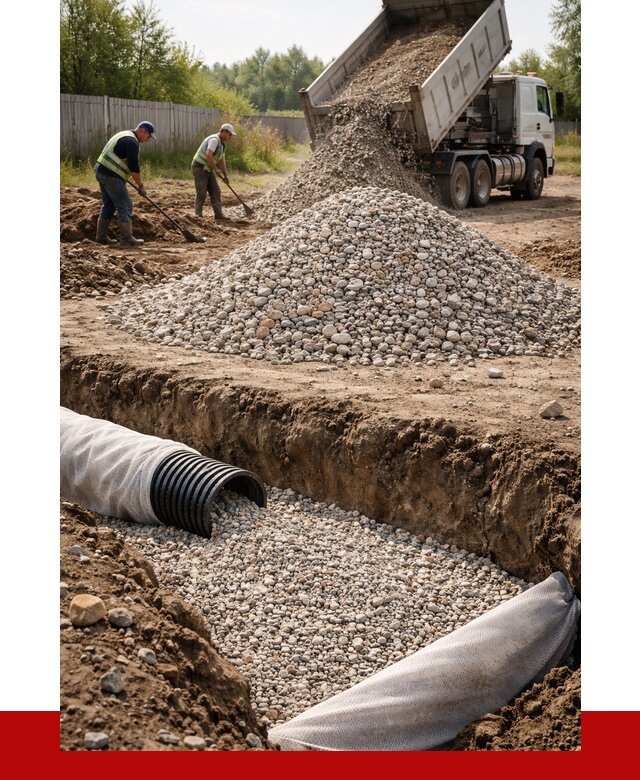 Гравий для дренажа в калуге от 2225 р., доставка ПРОНЕРУДКлг