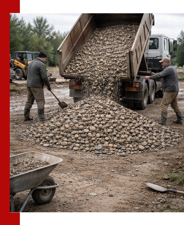 Доставка гальки речной оптом и в розницу в калуге