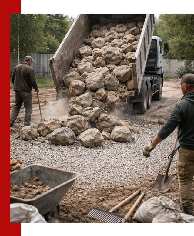 Доставка и укладка булыжника в калуге