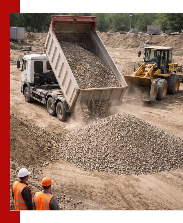 Щебень с песком (ЩГПС С2) с доставкой в калуге