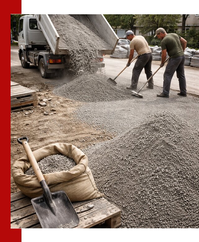 Отсев для тротуарной плитки в калуге — доставка и укладка