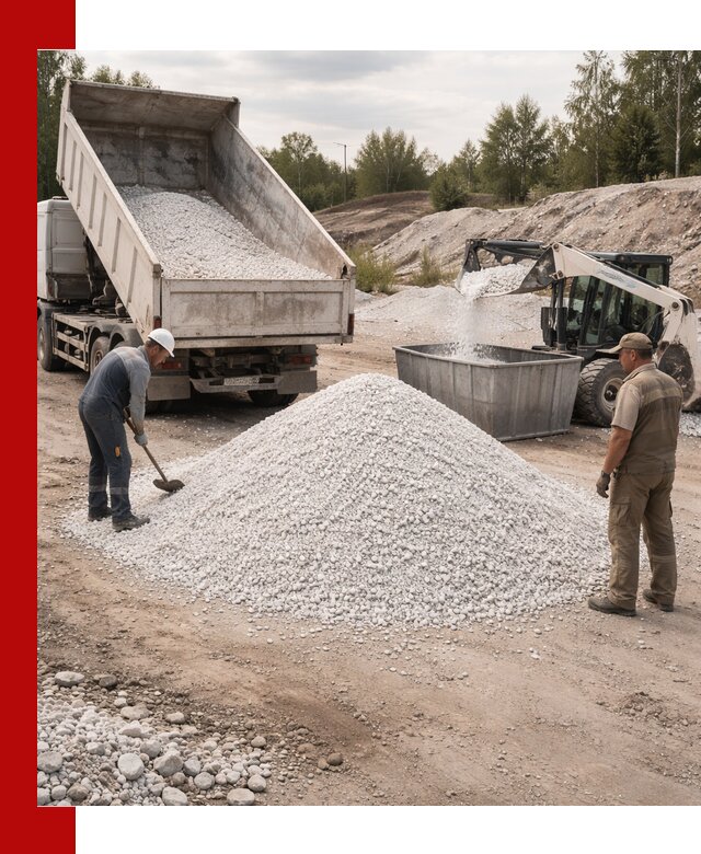 Доставка и продажа белой мраморной крошки в калуге