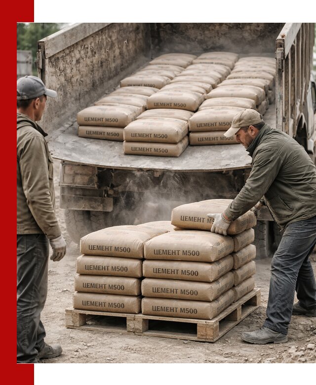 Цемент М500 с доставкой самосвалом в калуге