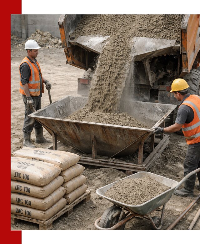 Доставка цементно-песчаной смеси М100 в калуге