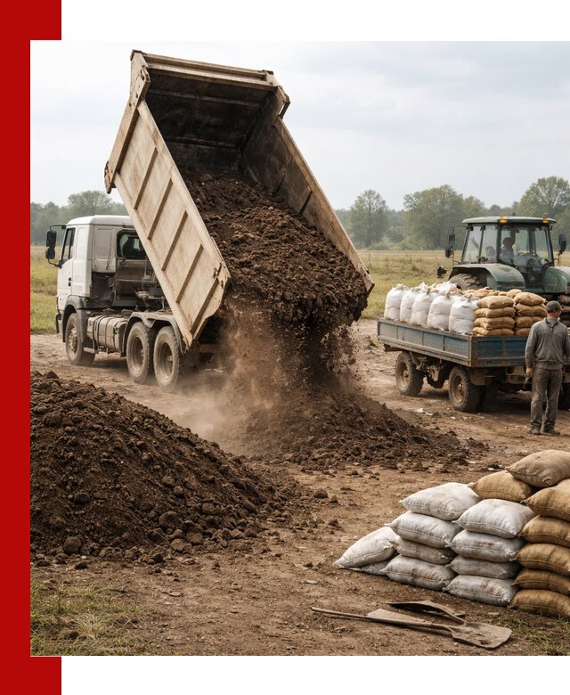 Доставка грунта и удобрений оптом в калуге для сельхоз и строительства