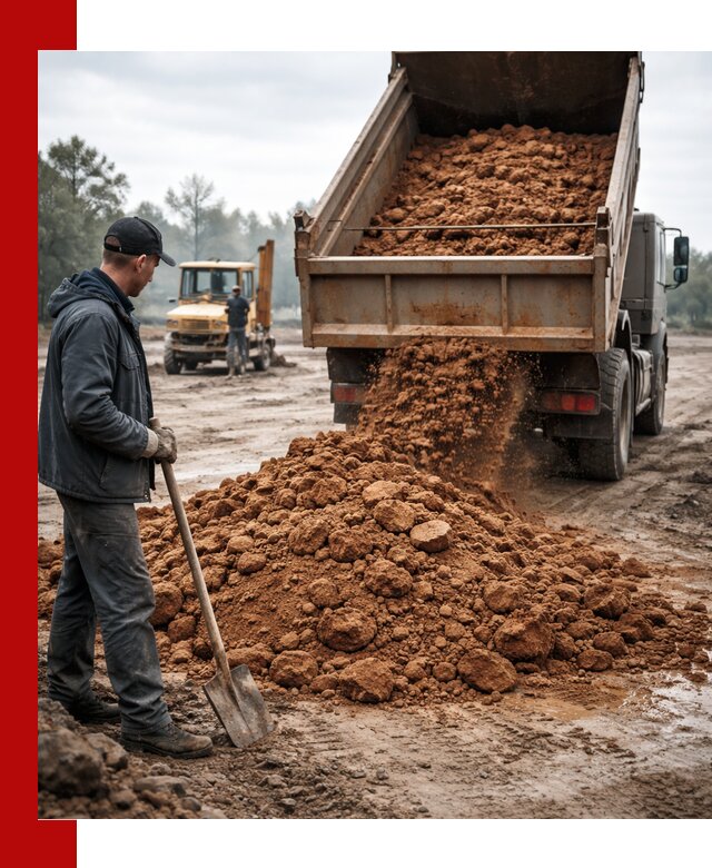 Глина для засыпки в калуге с доставкой самосвалами