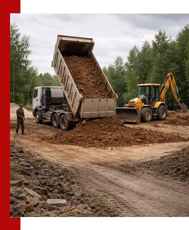 Доставка суглинка самосвалами в калуге подсыпка и планировка