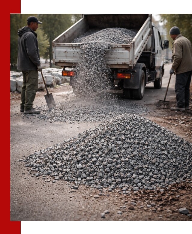 Гранитная крошка для посыпки дорог и тротуаров в калуге