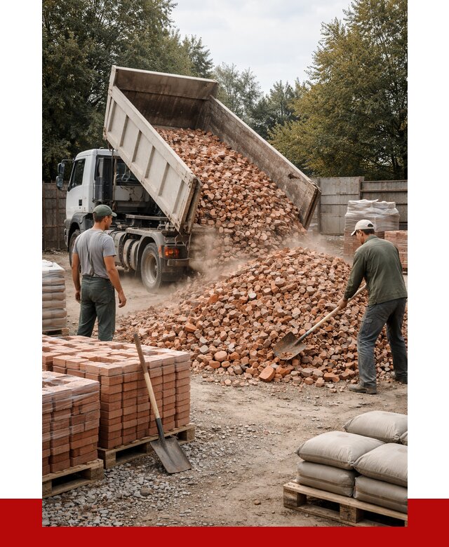 Бой кирпича в калуге с доставкой от 4248 руб/куб | ПРОНЕРУДКлг