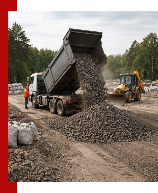 Доставка дробленого асфальта в калуге для дорожных работ