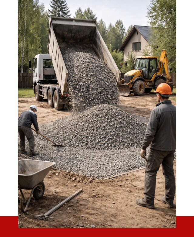 Отсыпка участка щебнем в калуге от 6574 р. ПРОНЕРУДКлг