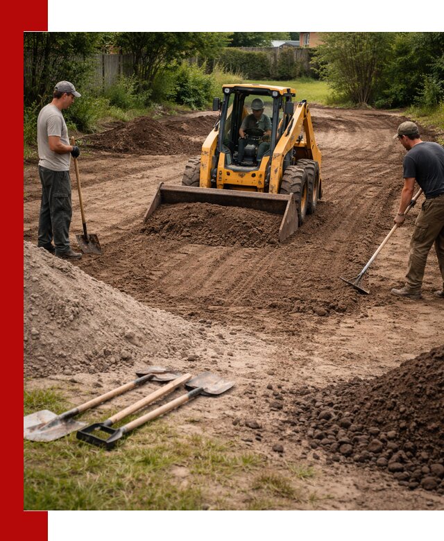 Планировка участка грунтом с вывозом и доставкой в калуге