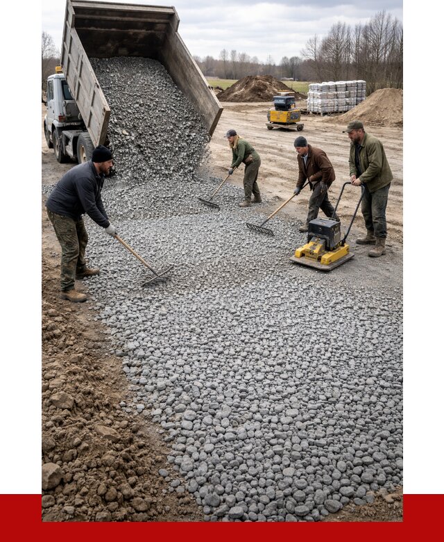 Устройство щебеночной подушки в калуге от 4551 р. ПРОНЕРУДКлг